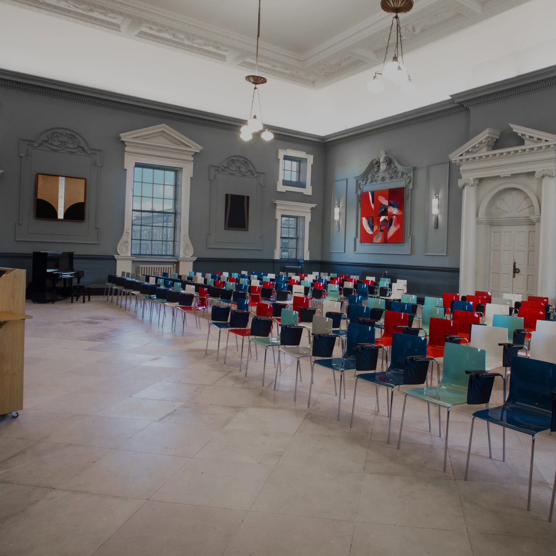 meeting room with chairs at trinity college dublin