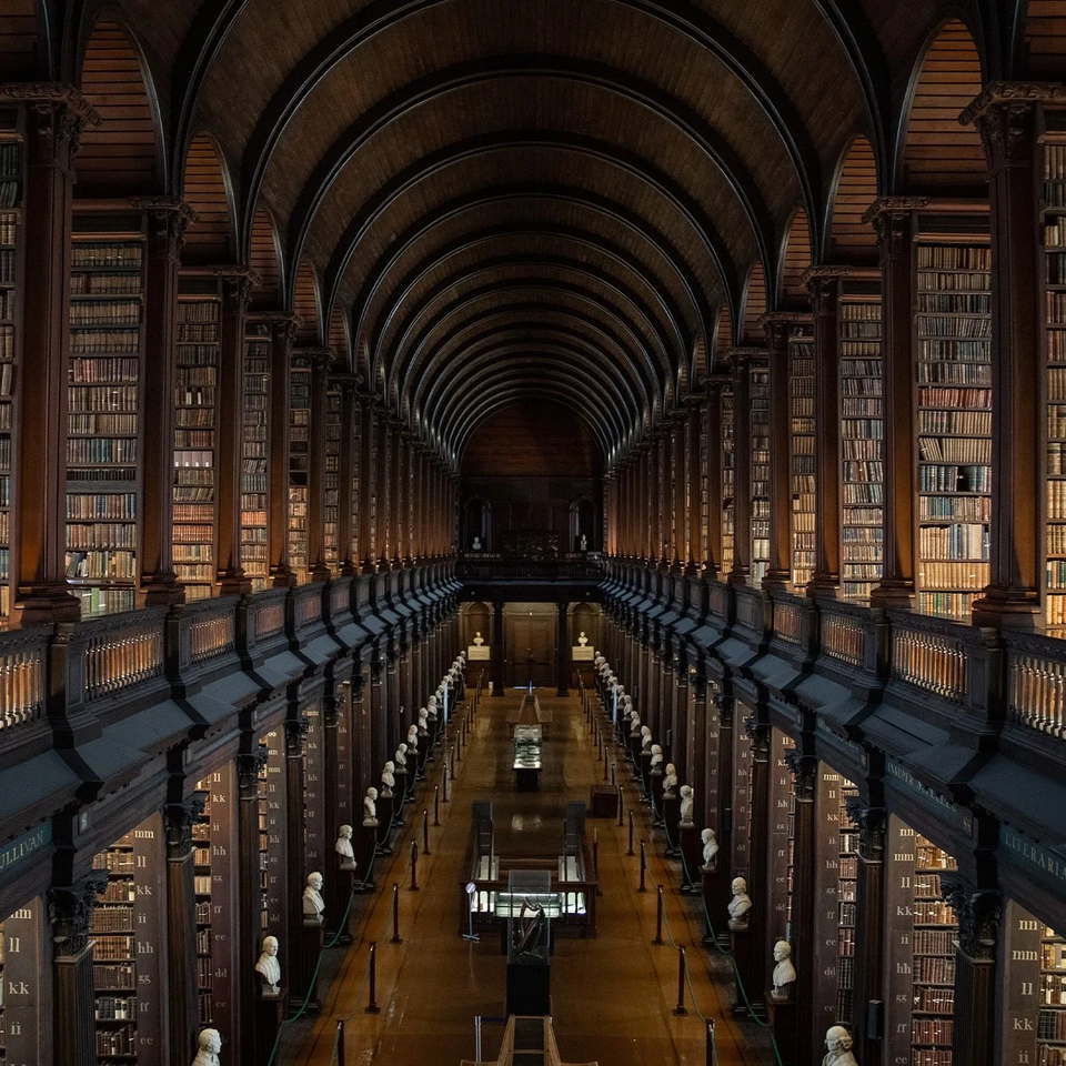 long room at trinity college dublin view from upper floor