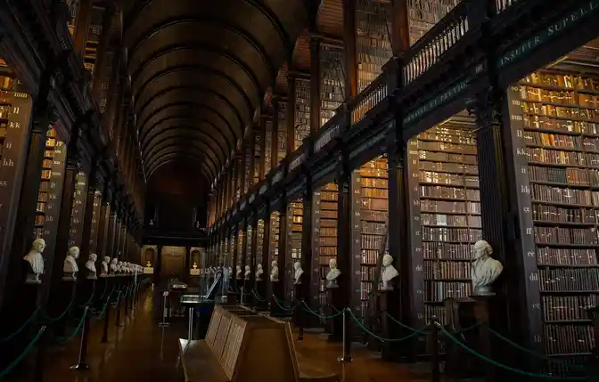 old library in trinity college dublin with books